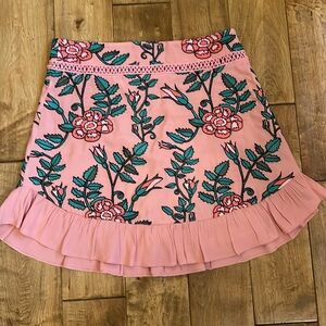 For Love & Lemons Floral Embroidered Skirt